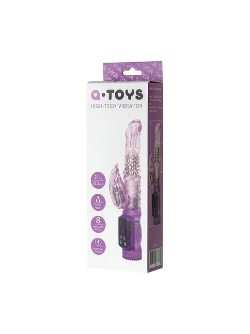 TOYFA A-Toys Ротационный вибратор с клиторальным стимулятором, фиолетовый, фото 5