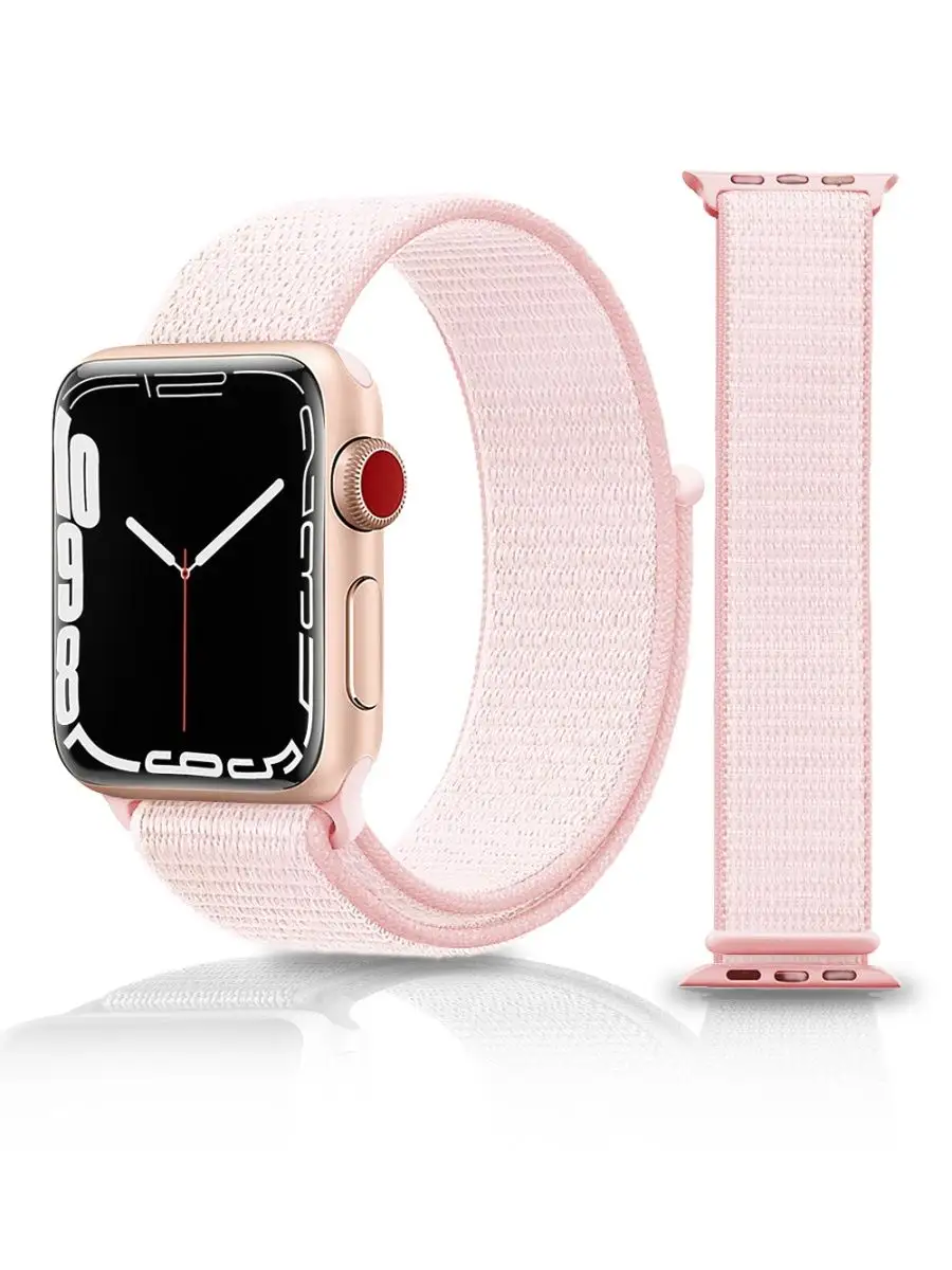 Ремешок для Apple Watch 38 40 41 mm нейлоновый на липучке
