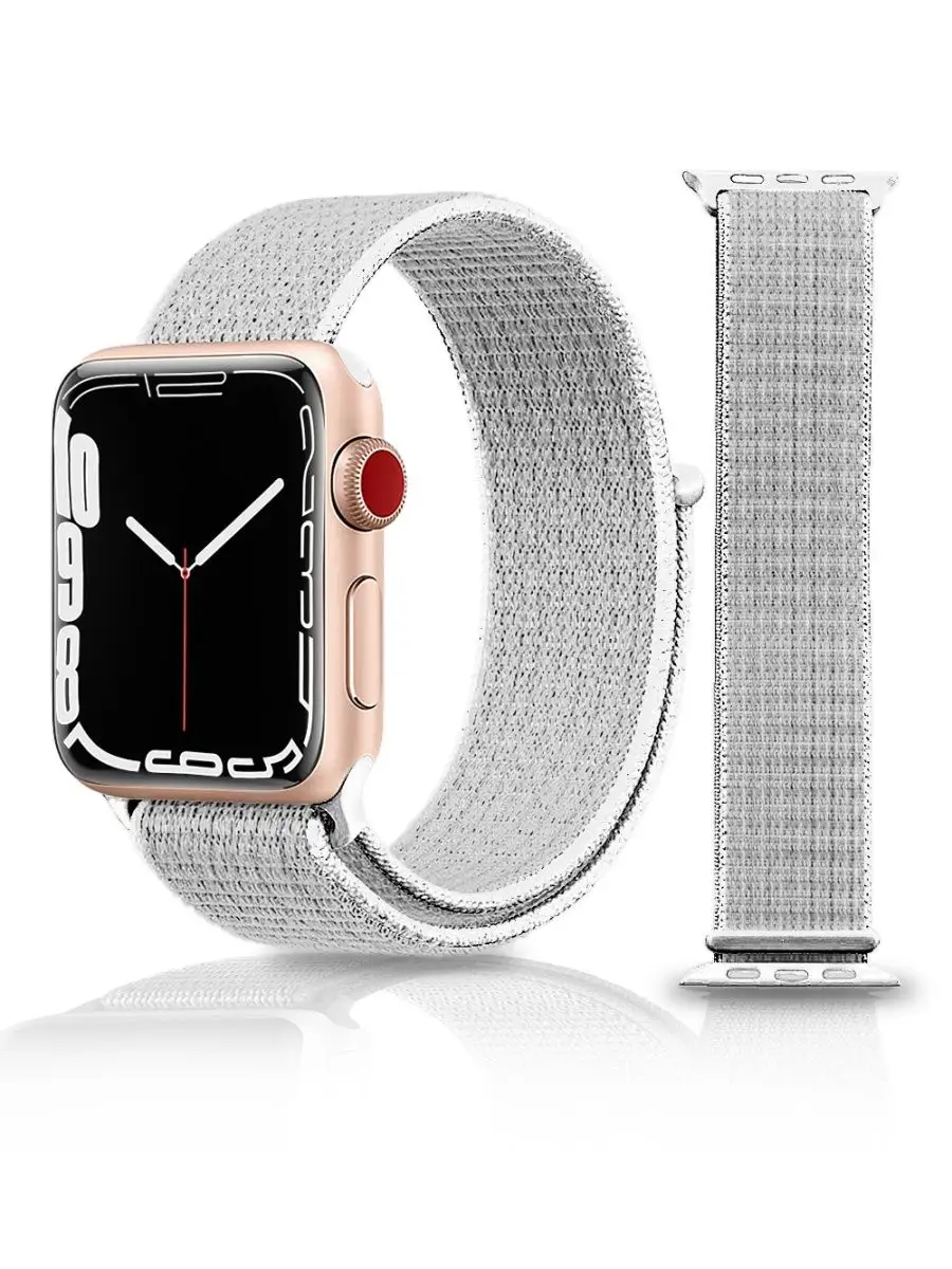 Ремешок для Apple Watch 38 40 41 mm нейлоновый на липучке