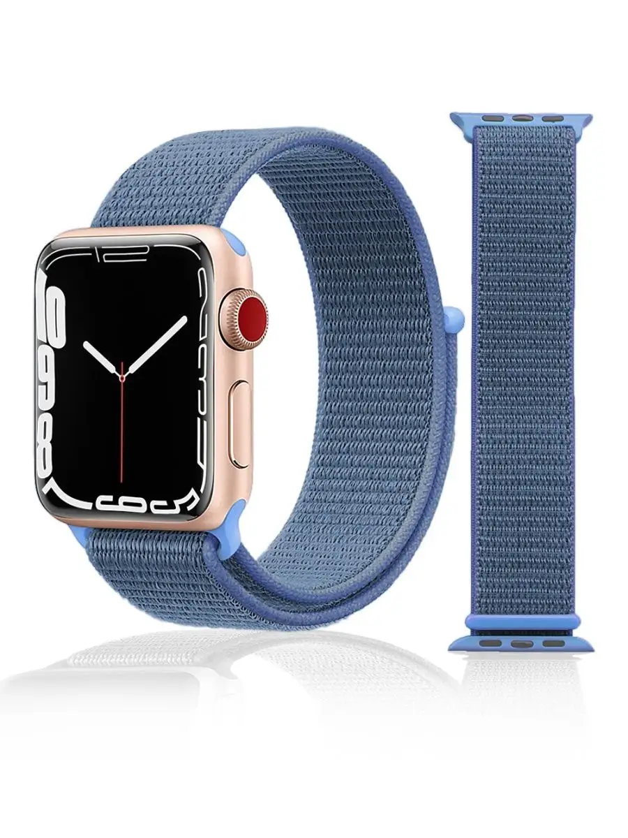 Ремешок для Apple Watch 38 40 41 mm нейлоновый на липучке