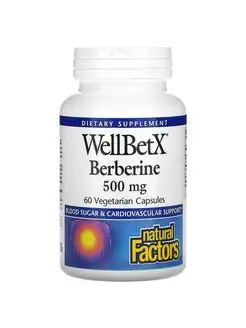 WellBetX берберин berberine 500 мг Natural Factors 97290148 купить за 2 302 ₽ в интернет-магазине Wildberries