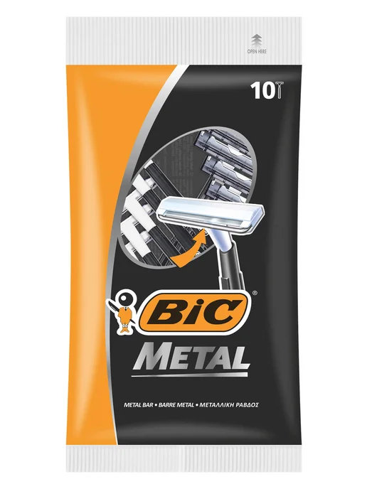 BIC Бритва мужская одноразовая станок бик Metal набор 20 шт, 20 шт, фото 2