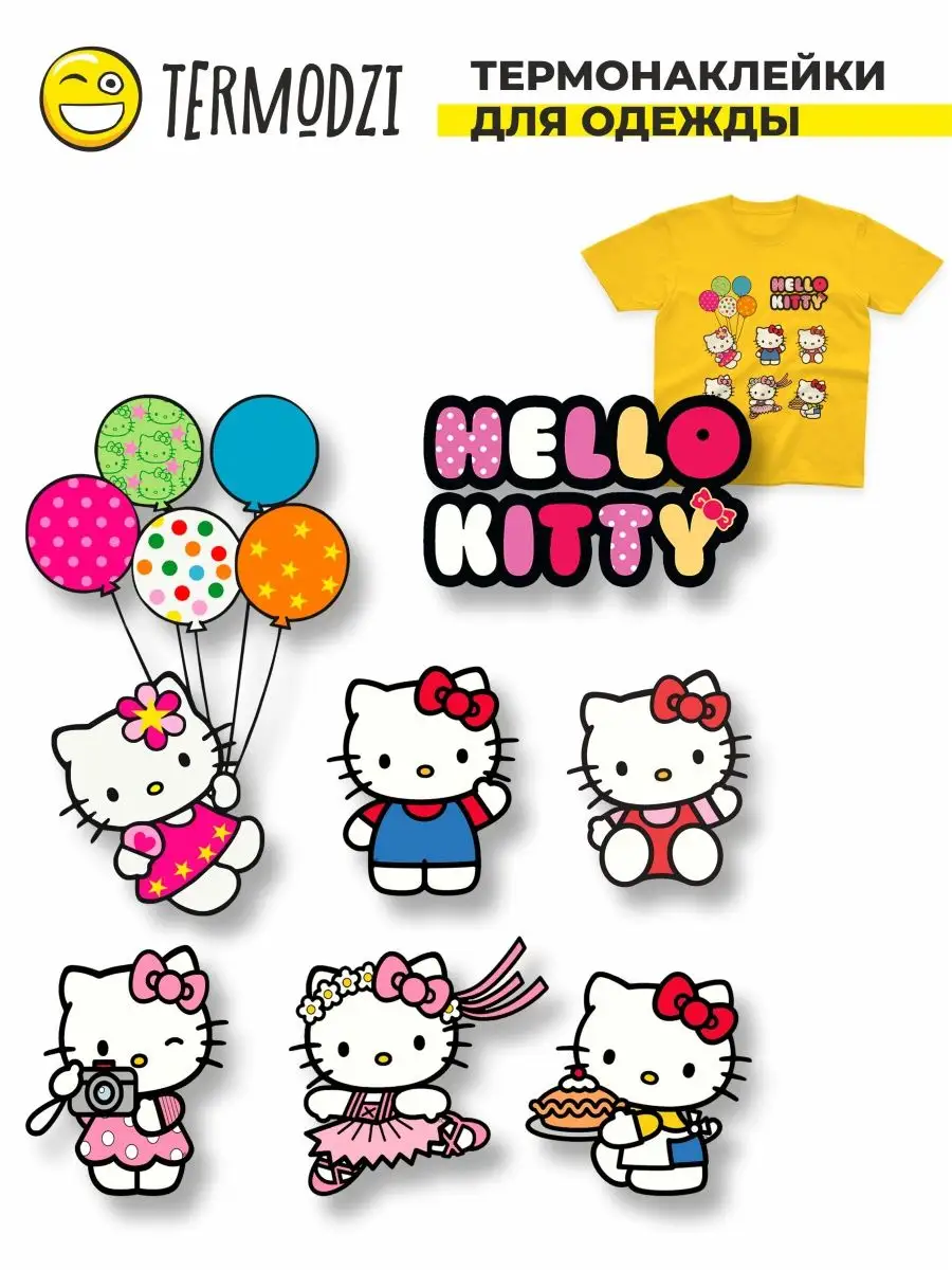 Термонаклейка на одежду Хэллоу китти / hello kitty TERMODZI 97388374 купить  за 316 ₽ в интернет-магазине Wildberries