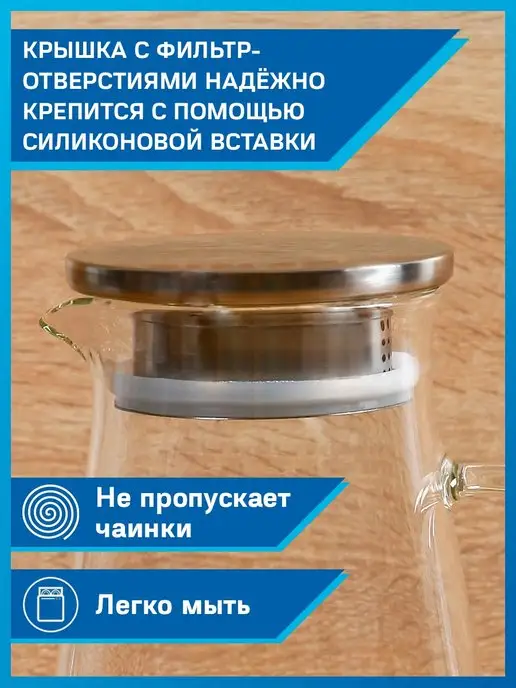 BoroGlass Жаропрочный Кувшин "Пирамидка" 1400 мл, 1,6 л, фото 3