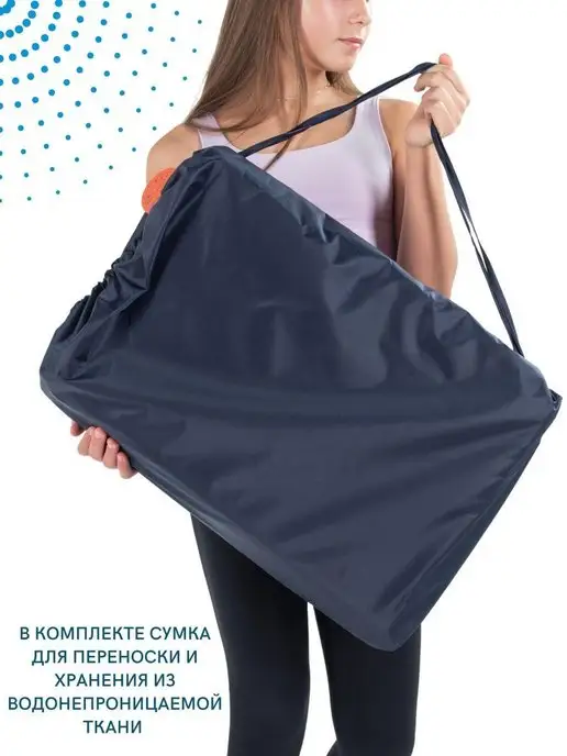 Malurre Мат спортивный гимнастический коврик для фитнеса йоги, голубой, фото 6