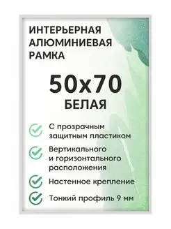 Фоторамка алюминиевая 50х70 см ALTIRO 97417561 купить за 903 ₽ в интернет-магазине Wildberries