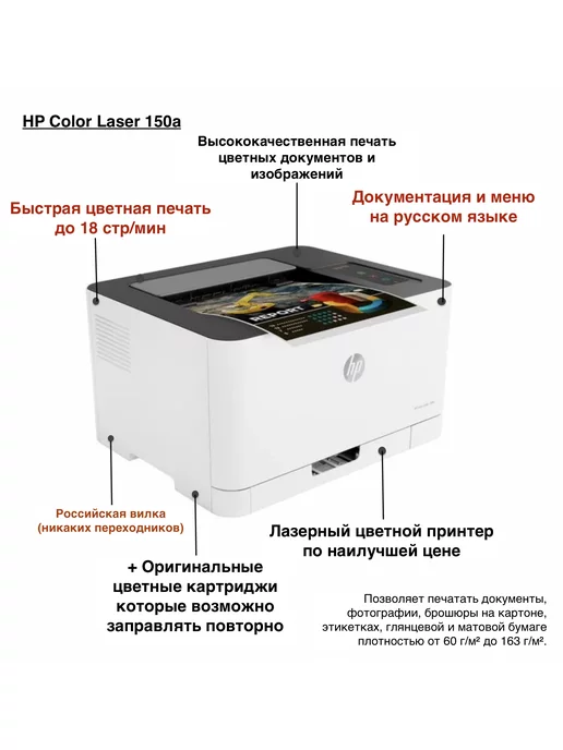 HP 150a Принтер цветной лазерный Color Laser, вариант, фото 5