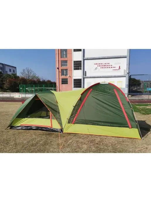 mircamping палатка туристическая 4 местная двухместная, зеленый, фото 6