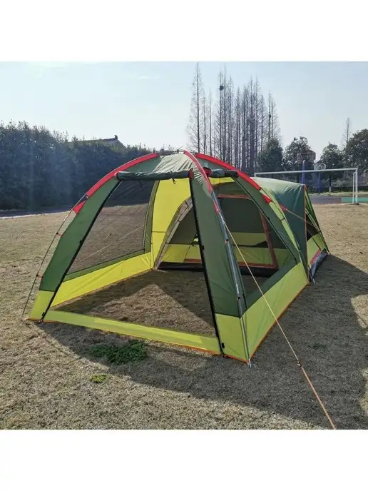 mircamping палатка туристическая 4 местная двухместная, зеленый, фото 8