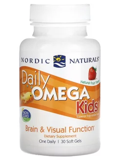 Daily Omega Kids, рыбий жир, 30 капсул Nordic Naturals 97494033 купить за 1 185 ₽ в интернет-магазине Wildberries