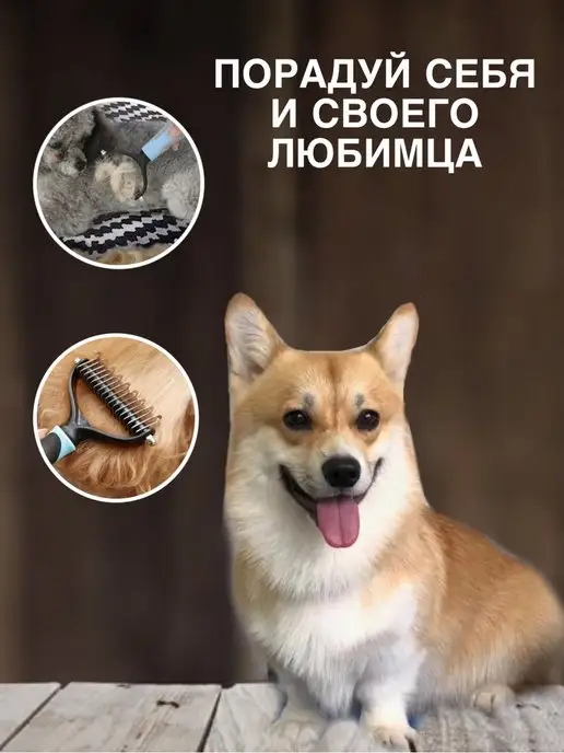 REDWINE_nn Стриппинг расчестка для кошек для собак, голубой, фото 3