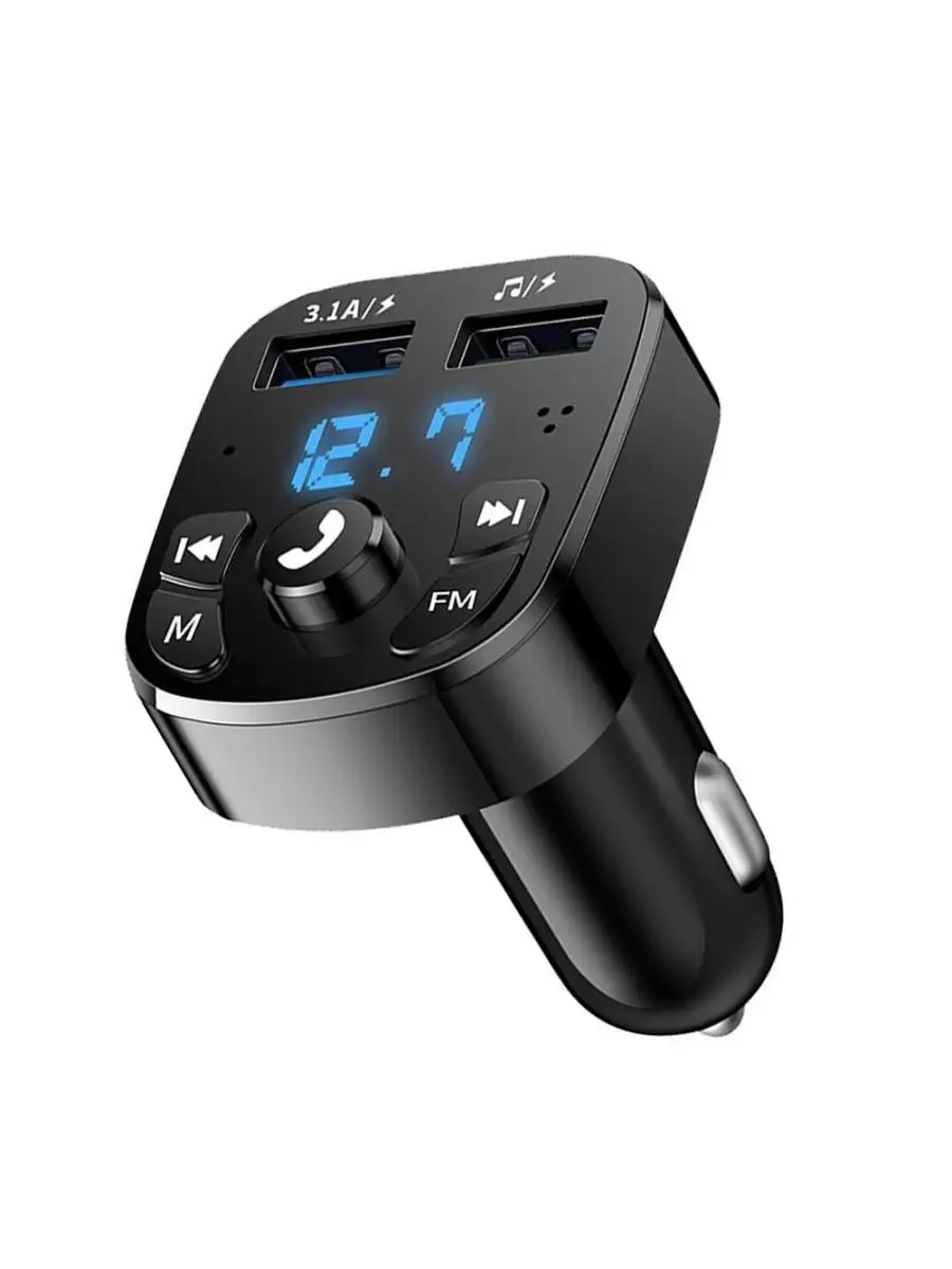 FM трансмиттер авто bluetooth адаптер блютуз в машину HomeMarket24/7  97499613 купить за 252 ₽ в интернет-магазине Wildberries