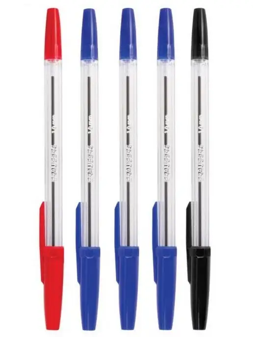 Brauberg Ручка шариковая синяя 3, красная 1, черная 1 шт, 1 шт