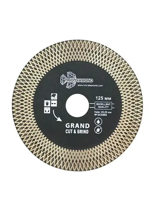 Trio-Diamond Турбо 125мм*22.23, 2.5мм режущая кромка, черный, фото 2
