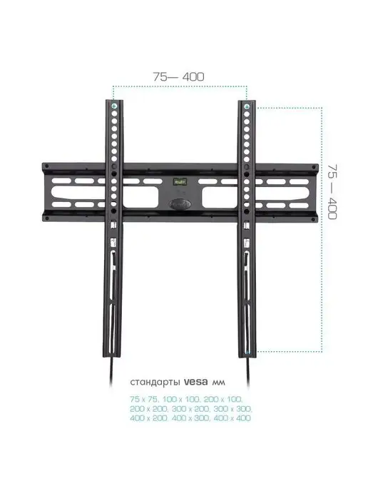 Kromax Кронштейн для телевизора 22"-65" настенный FLAT-3, черный, фото 5