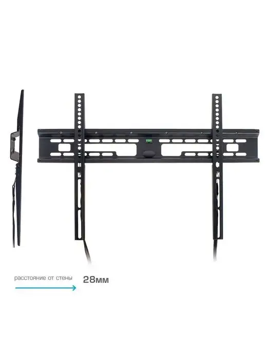 Kromax Кронштейн для телевизора 32"-90" настенный FLAT-1, черный, фото 6