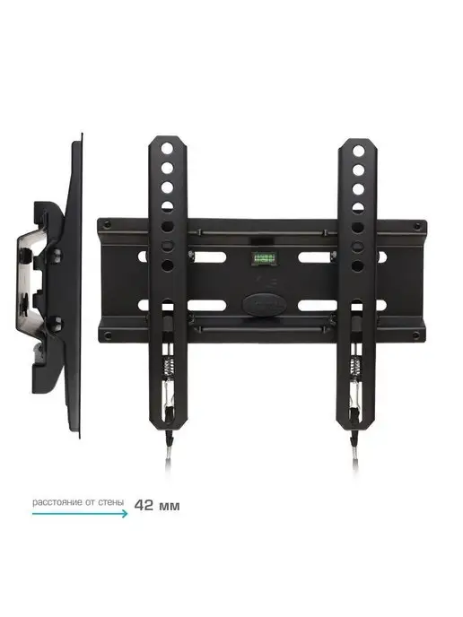 Kromax Кронштейн для телевизора 15"-47" настенный FLAT-6, черный, фото 3