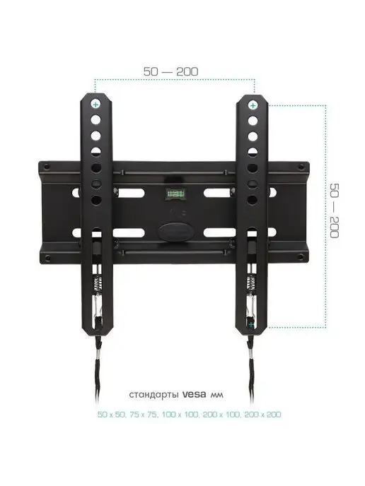Kromax Кронштейн для телевизора 15"-47" настенный FLAT-6, черный, фото 4