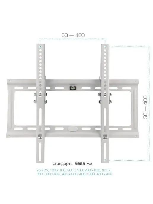 Kromax Кронштейн для телевизора 22"-65" настенный IDEAL-4w, белый, фото 3
