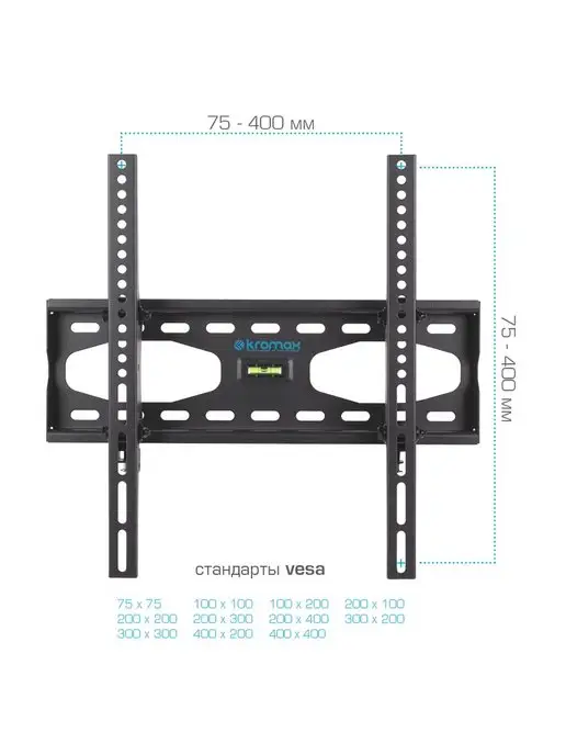 Kromax Кронштейн для телевизора 26"-65" настенный STAR-44, серый, фото 4