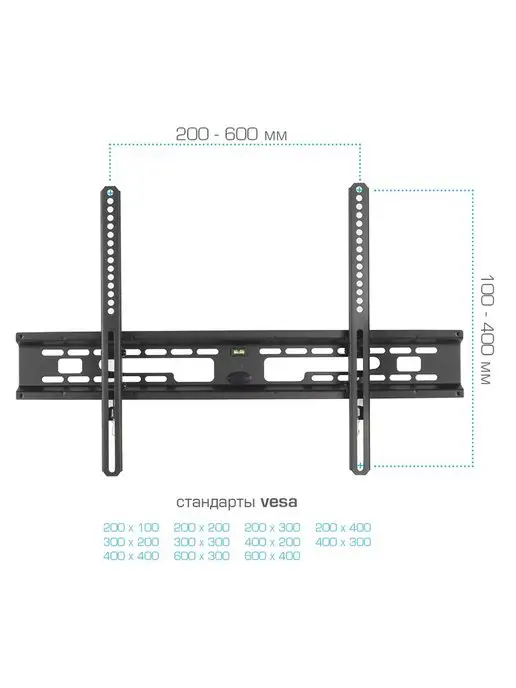 Kromax Кронштейн для телевизора 32"-90" настенный FLAT-2, черный, фото 2