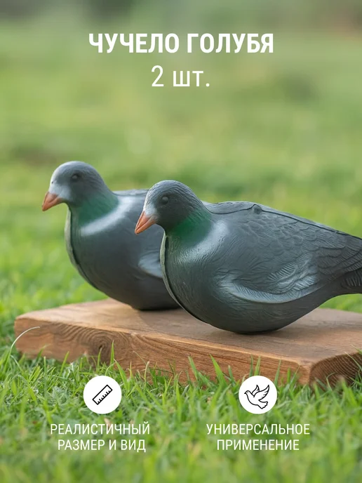 Дикий Гид Чучела Голубь Вяхирь для охоты, голубой