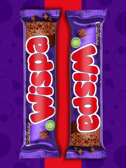 Cadbury Шоколадный батончик Wispa, воздушная Виспа 4 шт, 4 шт, фото 2