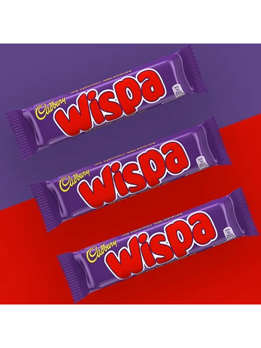 Cadbury Шоколадный батончик Wispa, воздушная Виспа 4 шт, 4 шт, фото 3