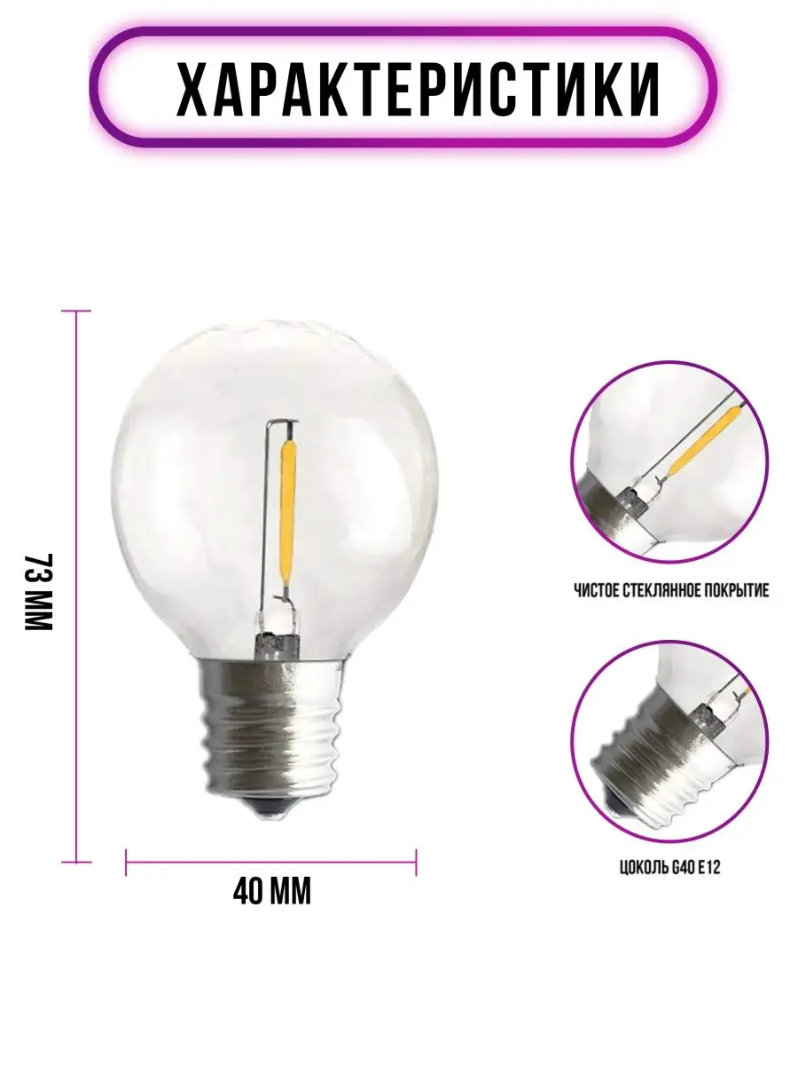 MILLENNIUM SHOP Светодиодные LED лампы G40