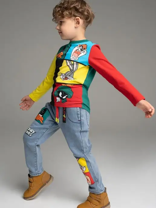PlayToday Джинсы comfort fit на флисе, голубой, фото 2