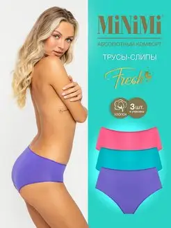 Трусы FRESH MF222 Slip слипы цветные из хлопка 3 штуки Minimi 97817435 купить за 408 ₽ в интернет-магазине Wildberries