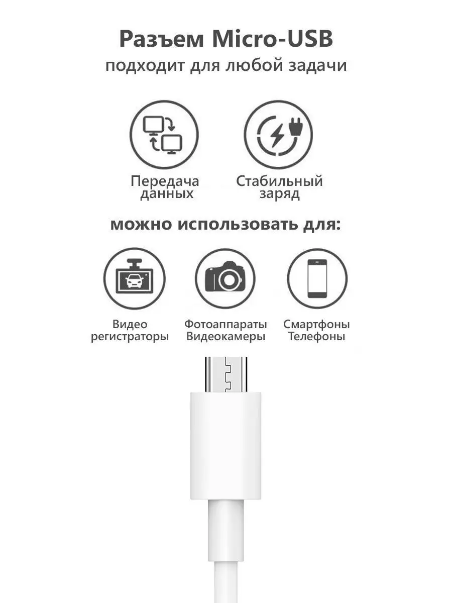 Кабель Micro USB, провод для зарядки телефона Android NIK accessories  97822718 купить за 167 ₽ в интернет-магазине Wildberries