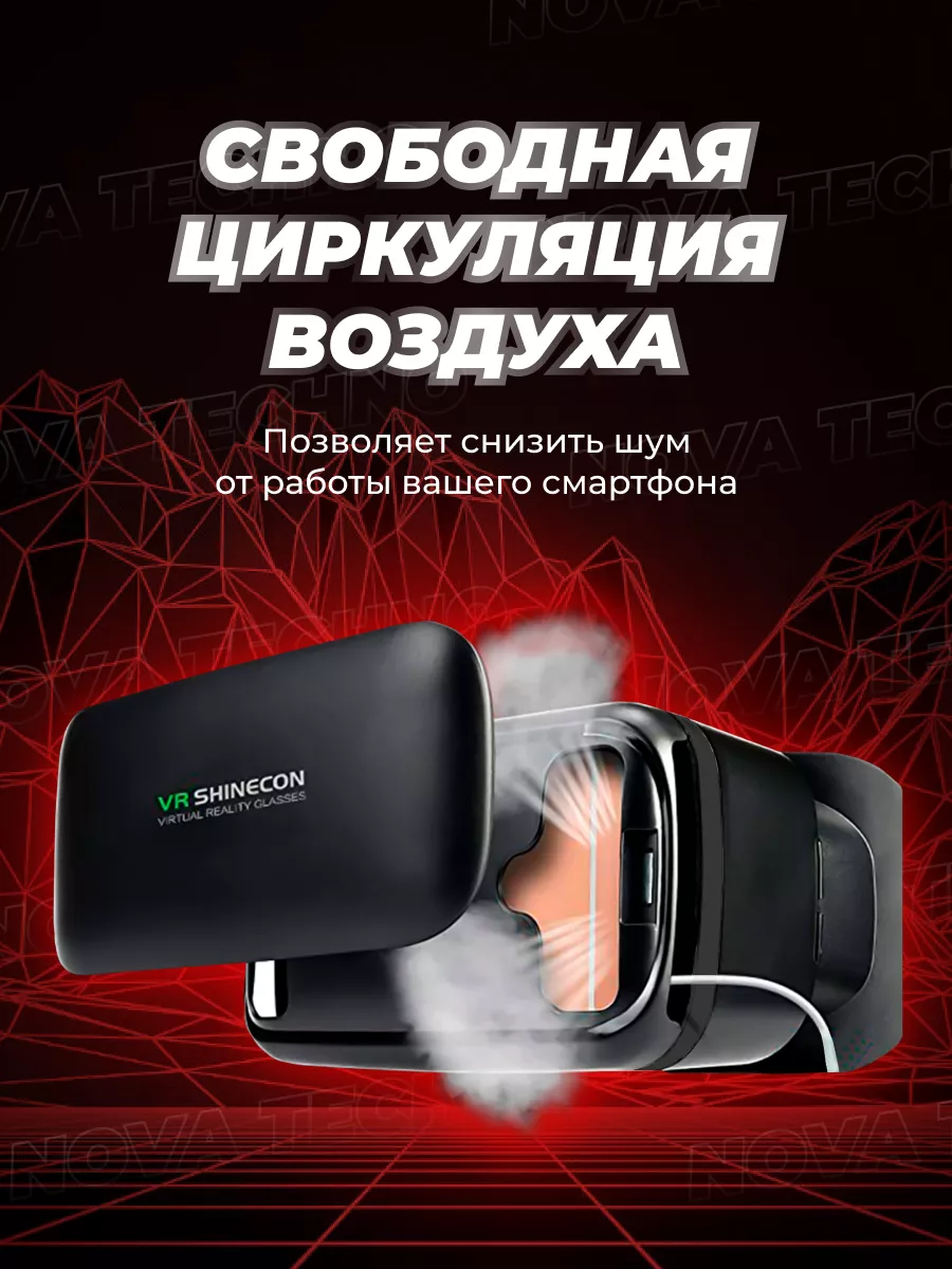 Очки виртуальной реальности с геймпадом для телефона Nova VR 97859999  купить за 1 612 ₽ в интернет-магазине Wildberries