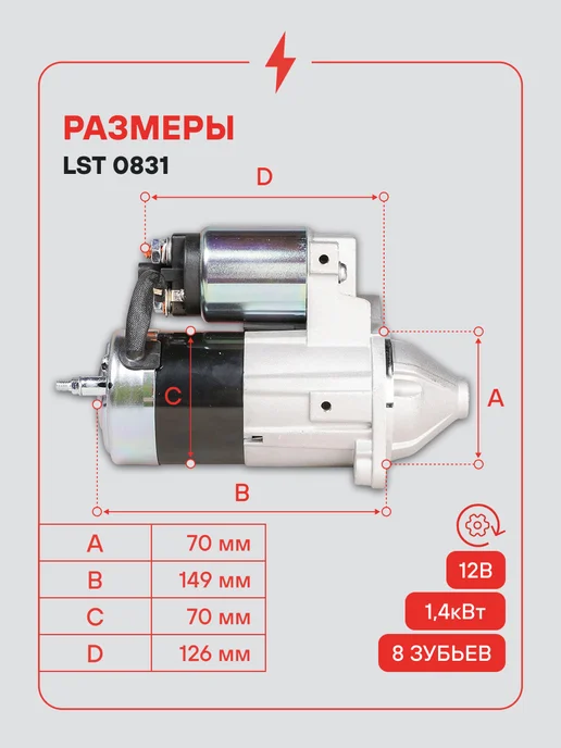 STARTVOLT Стартер Hyundai Santa Fe, вариант, фото 3