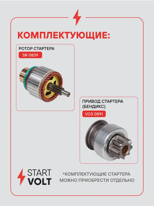 STARTVOLT Стартер Hyundai Santa Fe, вариант, фото 5