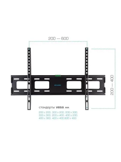 TUAREX Кронштейн для телевизора 32"-90" настенный OLIMP-201, черный, фото 3