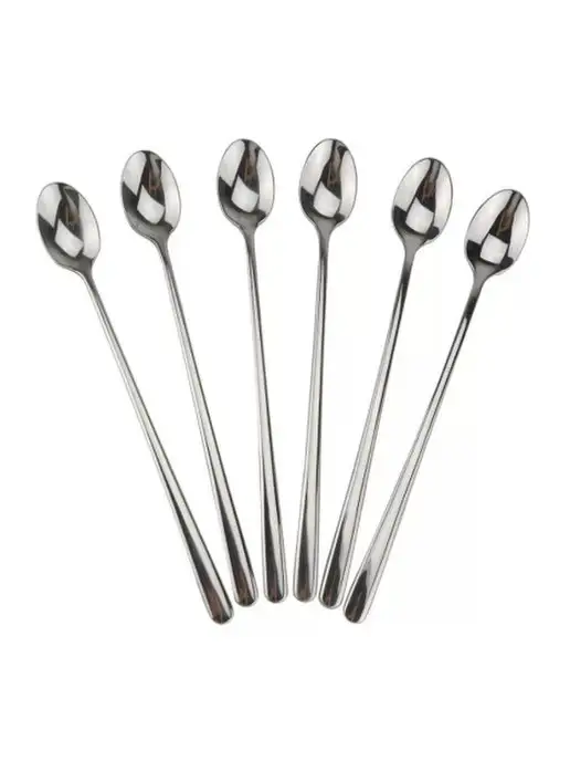 MarketShop Ложка кофейная.набор длинных ложечек, серый, фото 6