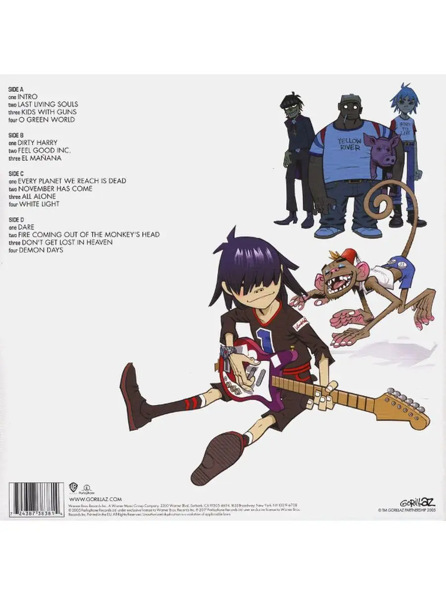 Виниловая пластинка Gorillaz - Demon Days РЕСПYБЛИКА 97949332 купить за 5  278 ₽ в интернет-магазине Wildberries