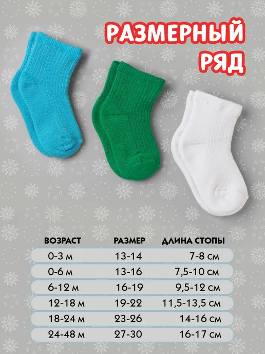 AlexTextile Махровые носки для новорожденных, голубой, фото 4