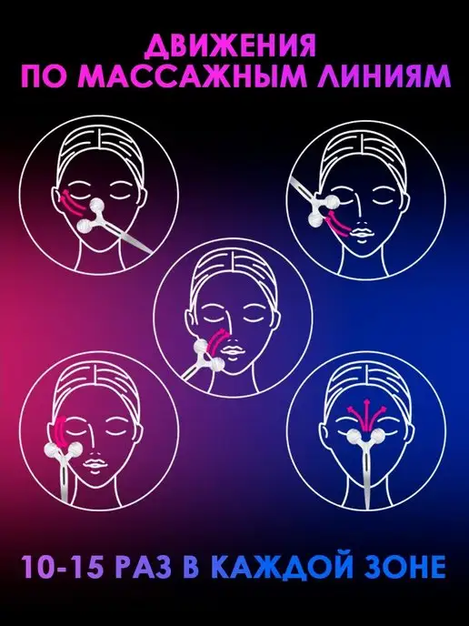TAI YAN Массажер роллер для лица роликовый от отеков, серый, фото 3