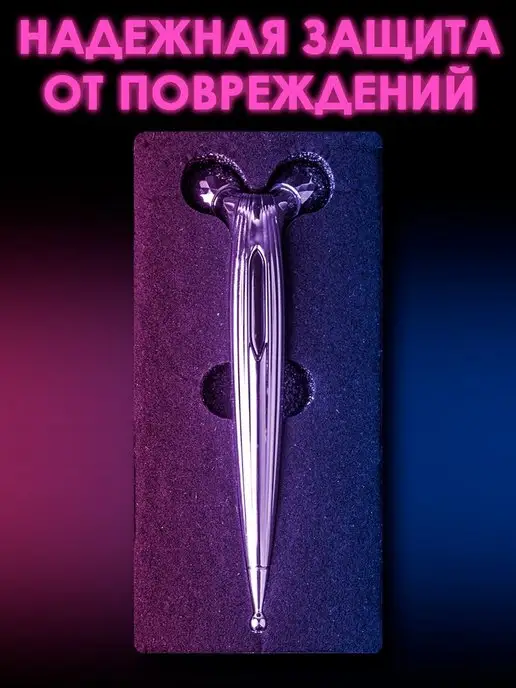 TAI YAN Массажер роллер для лица роликовый от отеков, серый, фото 5
