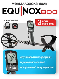 Профессиональный, подводный металлоискатель EQUINOX 800 Minelab 98143877 купить за 83 999 ₽ в интернет-магазине Wildberries