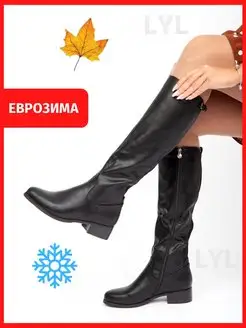 Сапоги зимние на каблуке кожаные еврозима LYL 98156062 купить за 4 448 ₽ в интернет-магазине Wildberries