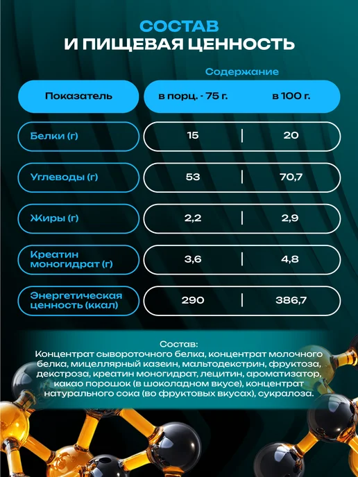 Allmass Гейнер для набора массы 1,5 кг ваниль, 1,5 кг, фото 2