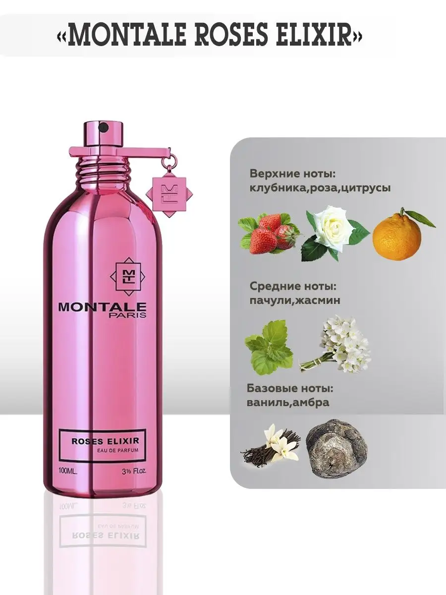 Montale Rose Elixir / Монталь Роза TATA PARFUM 98361021 купить за 105 ₽ в  интернет-магазине Wildberries