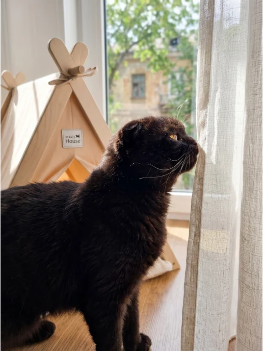 Maxi's House Домик для кошек и собак средних пород, бежевый, фото 8