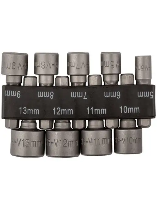 FIT FINCH INDUSTRIAL TOOLS Набор головок CrV 5-13 мм, 9 шт, 9 шт, фото 3