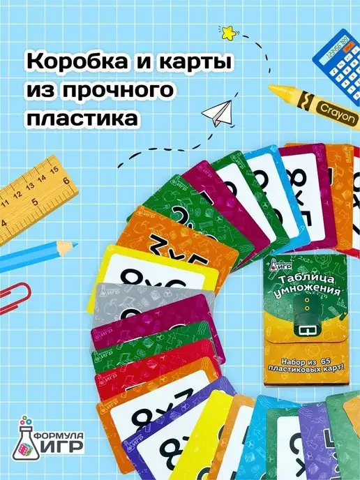Формула Игр Набор карточек таблица умножения, зеленый, фото 4