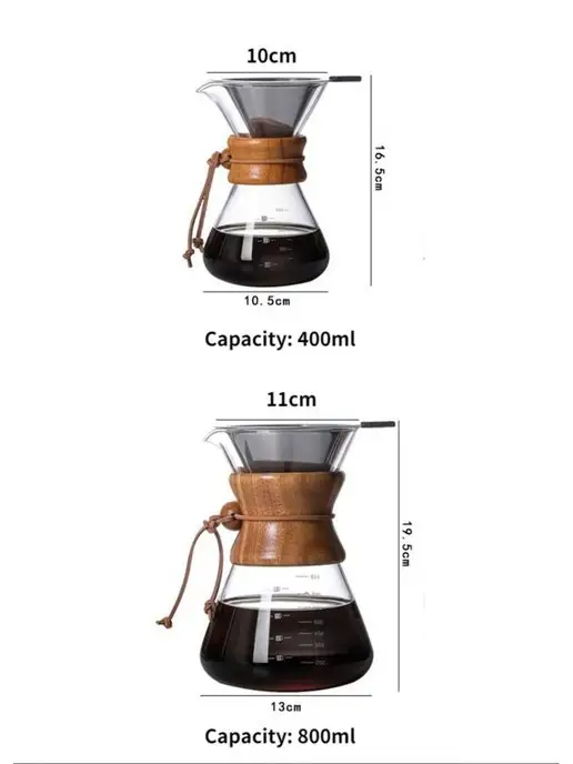 MyBarista Кофеварка Воронка для кофе Кемекс 400мл, 400 мл, фото 7