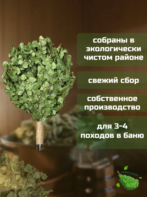 Veniki.shop Веники для бани Березовые 5 штук, 10 шт, фото 2
